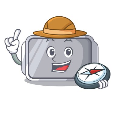 Explorer boş fırın tepsisini kapatın karakter vektör illstartion ile