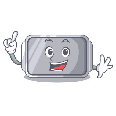 Katman çizgi film vektör çizim ile parmak dar fırın tepsisi