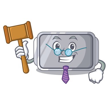 Yargıç dar fırın tepsisi katman çizgi film vektör çizim ile