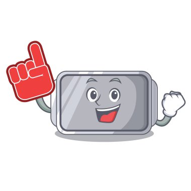 Köpük parmak dar fırın tepsisi katman çizgi film vektör çizim ile