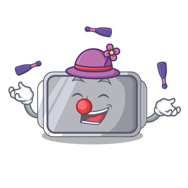 Katman çizgi film vektör çizim ile hokkabazlık dar fırın tepsisi