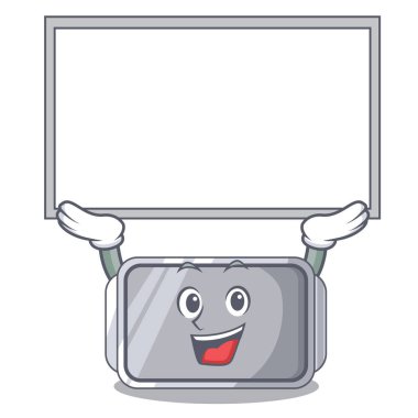 Yönetim Kurulu pişirme pan kalitesine kadar izole maskot vektör çizim