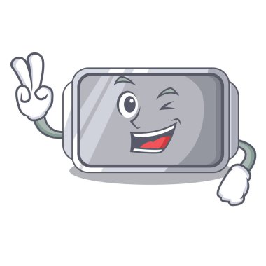 İki çizgi film vektör çizim üzerinde pişirme pan şekil parmak