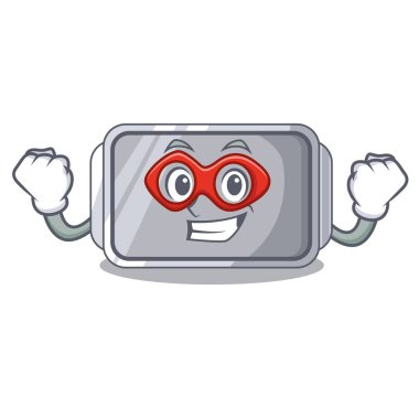 Süper kahraman karikatür vektör çizim üzerinde Pan şekil pişirme