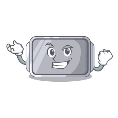 Pişirme Pan şekil karikatür vektör çizim üzerinde başarılı