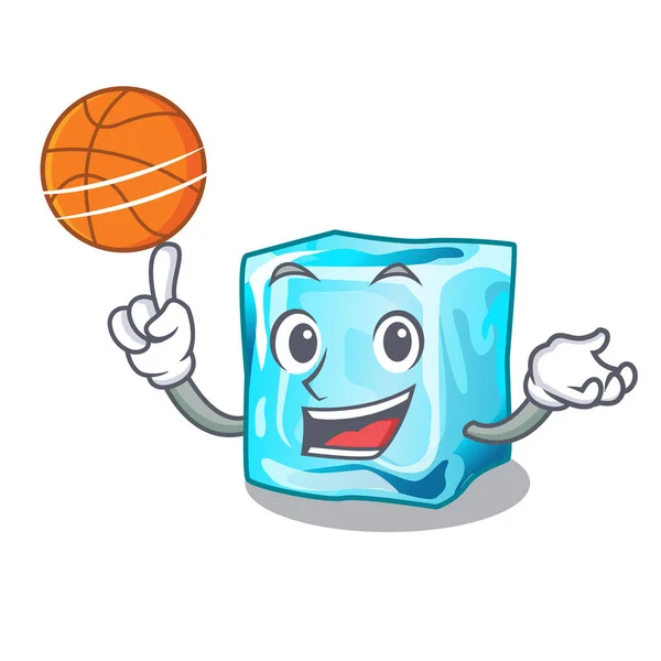 Баскетбольною Формою Кубиків Льоду Мультфільмі Векторні Ілюстрації — стоковий вектор
