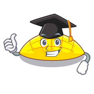 Mezuniyet mango dilimleri üzerinden vektör çizim karikatür