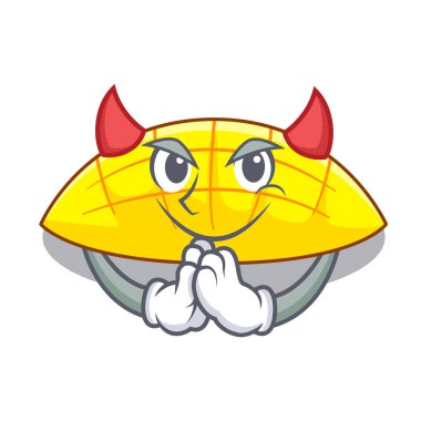 Şeytan dilim mang caharacter şekli vektör çizim üzerinde