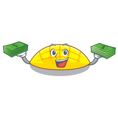 Para dilim mang ile caharacter şekil vektör çizim üzerinde