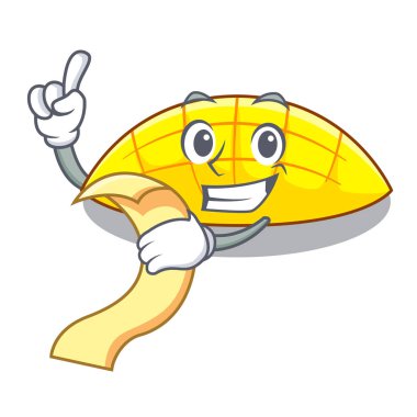 Menü dilim mang ile caharacter şekil vektör çizim üzerinde