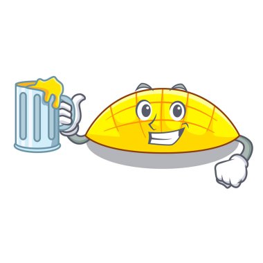 Suyu dilim mang ile caharacter şekil vektör çizim üzerinde