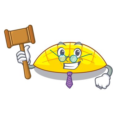 Dilim mango karikatür komik vektör esnaf ile Yargıç