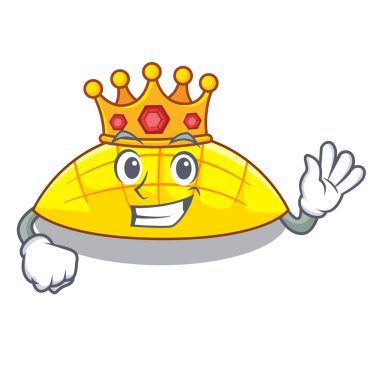 Kral dilim mango üzerinde çizgi film komik vektör esnaf ile