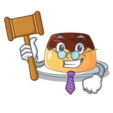 Maskot vektör illüstrasyon izole çikolata kahve puding Yargıç