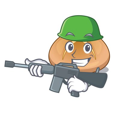 Ordu hot cross buns kesme karikatür illüstrasyon vektör