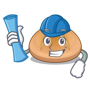 Mimar hot cross buns karakter ev yapımı vektör çizim