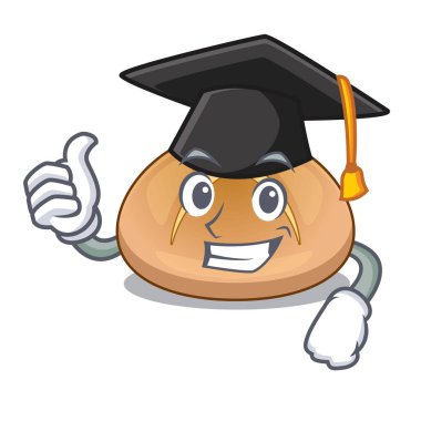 Mezuniyet hot cross buns karakter ev yapımı vektör çizim