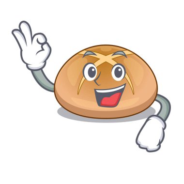 Hot cross buns karakter ev yapımı vektör çizim Tamam