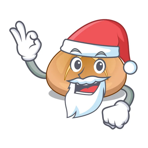 Santa Hot Cross Buns Isolated Mascot Vector Illustrasi — Stock Vector