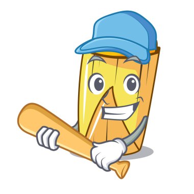 Beyzbol ev yapımı kaydırılan tamales Isolated maskot vektör çizim üzerinde oynama