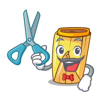 Ev yapımı kaydırılan tamales Isolated maskot vektör çizim üzerinde berber