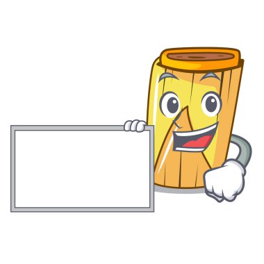 Kurulu ile ev yapımı tamaleler Isolated maskot vektör çizim üzerinde sarılı