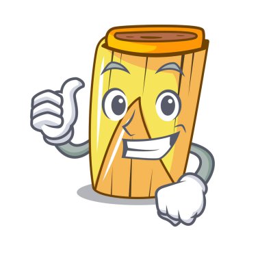 Mısır tamales şeklin çizgi film vektör çizim üzerine yaşasın