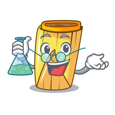 Profesör Mısır tamales şekil üzerinde çizgi film vektör çizim