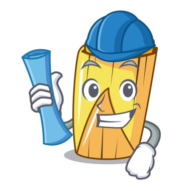 Mimar Mısır tamales şekil üzerinde çizgi film vektör çizim