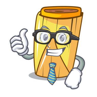 Çizgi film vektör çizim üzerinde işadamı Mısır tamales şekil