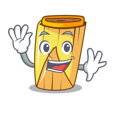 Çizgi film vektör çizim üzerinde sallanan Mısır tamales şekil