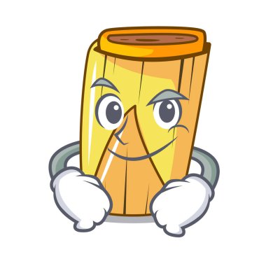 Çizgi film vektör çizim üzerinde Smirking Mısır tamales şekil