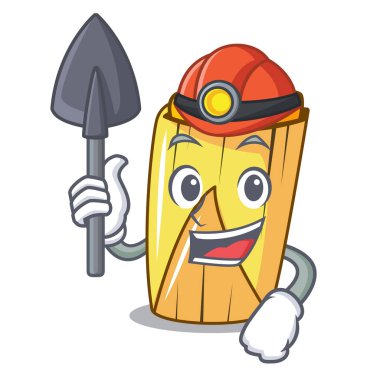 Madenci geleneksel Meksika yemeği yemekleri tamales karakter vektör çizim