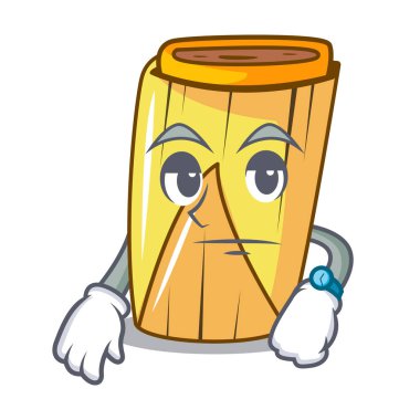 Tamale Mısır yaprak karikatür vektör çizim içinde bekliyor