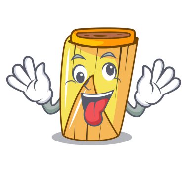 Deli dolmasıyla karikatür vektör çizim Mısır yaprak ile