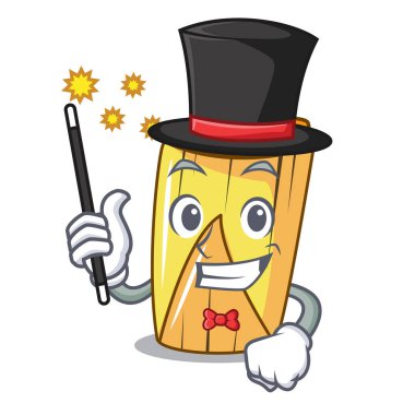 Sihirbaz dolmasıyla karikatür vektör çizim Mısır yaprak ile