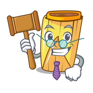 Yargıç dolmasıyla karikatür vektör çizim Mısır yaprak ile