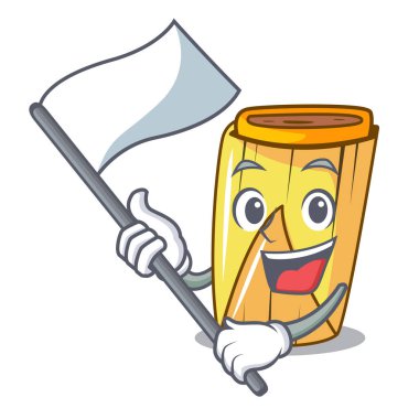 Bayrak dolmasıyla ile karikatür vektör çizim Mısır yaprak ile