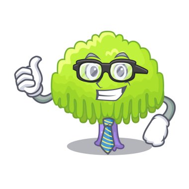 Söğüt ağacı şekil karikatür vektör çizim çizim işadamı