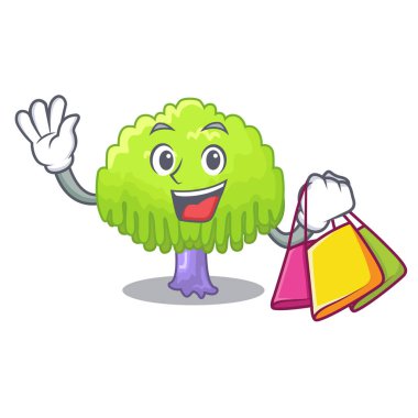 Söğüt ağacı şekil karikatür vektör çizim çizim alışveriş