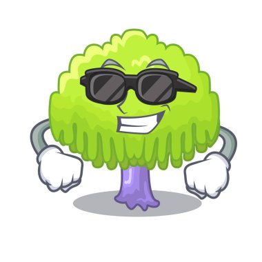 Söğüt ağacı şekil karikatür vektör çizim süper cool çizimi