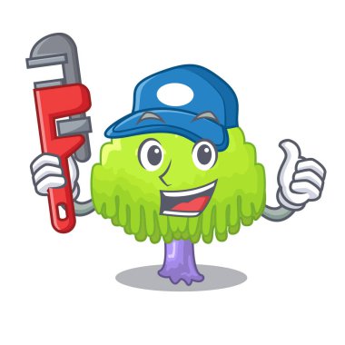 Tesisatçı söğüt ağacı dalı çerçeve karikatür vektör çizim için