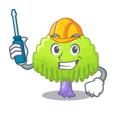 Otomotiv söğüt ağacı dalı çerçeve karikatür vektör çizim için