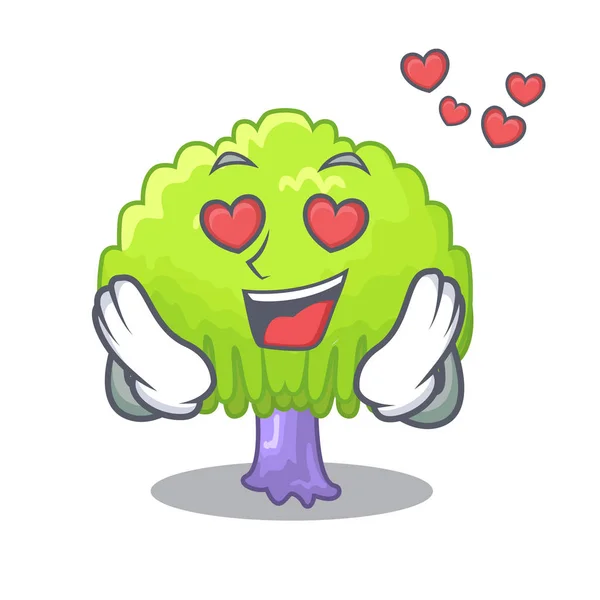 Miłości Zielone Drzewa Wierzby Illustrstion Wektor Znak — Wektor stockowy