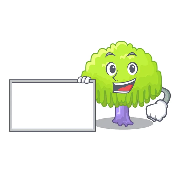 Board Isolated Weeping Willow Mascot Vector Illustration — Stock Vector