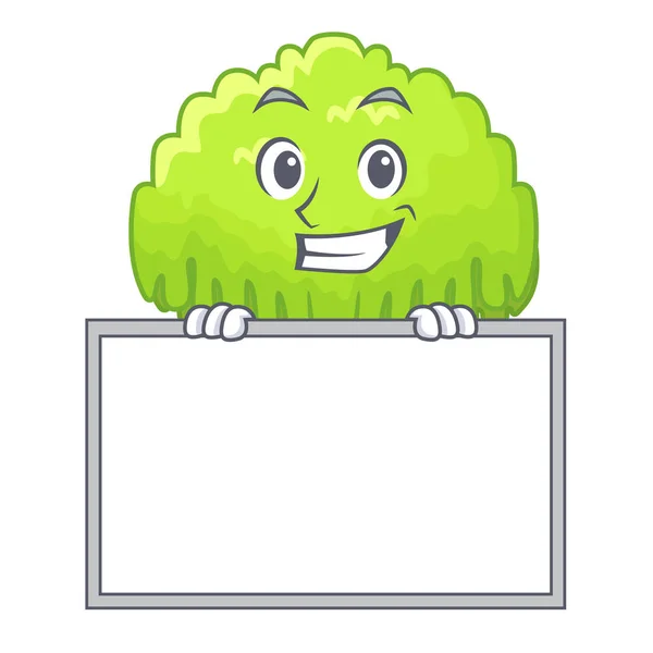 Grinning Board Isolated Weeping Willow Mascot Vector Illustration — Stock Vector