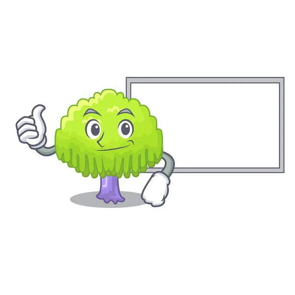 Thumbs Board Isolated Weeping Willow Mascot Vector Illustration — Stock Vector