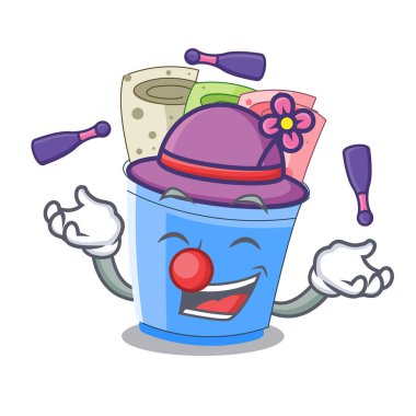 Dondurma rulo küçük derinlik maskot vektör çizim hokkabazlık