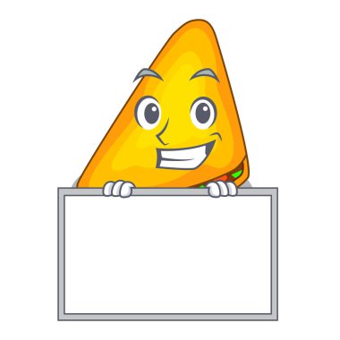 Yönetim Kurulu quesadilla tavuk ve sos karikatür vektör çizim ile birlikte sırıtarak