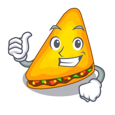 Mexican quesadilla film bir karakter vektör çizim ile yaşasın